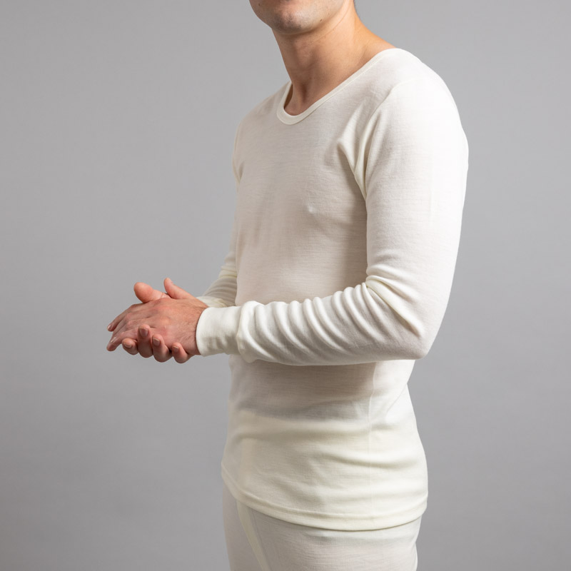 Thermo Fleece® – Men’s Long Sleeve Top – 100% Merino Wool